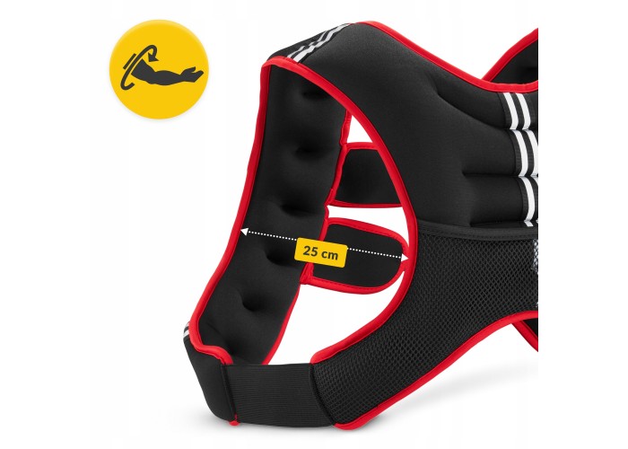 Жилет-обважнювач для тренувань 4FIZJO 10 кг Black/Red (P-5905973402163)