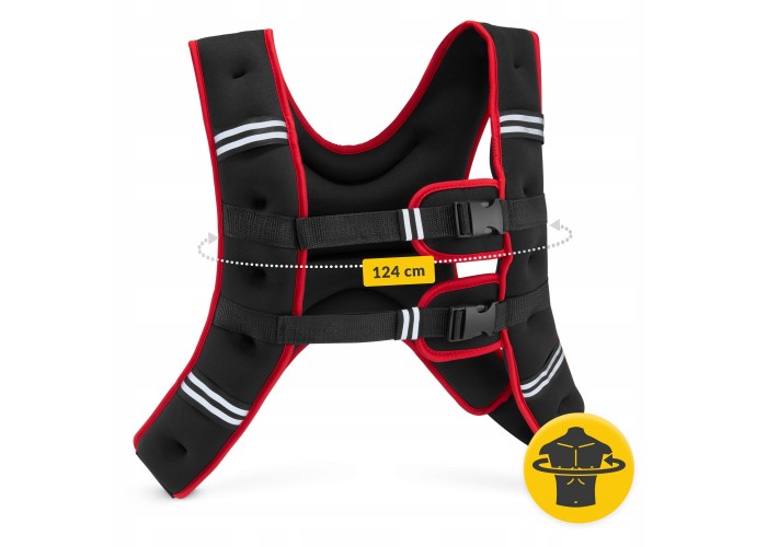 Жилет-обважнювач для тренувань 4FIZJO 10 кг Black/Red (P-5905973402163)