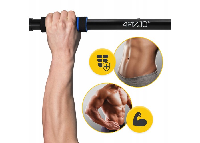 Турнік розсувний 4FIZJO Basic 61.5-100 см Black/Blue (P-5905973402705)