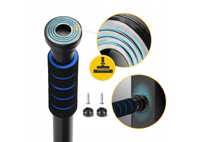 Турнік розсувний 4FIZJO Basic 61.5-100 см Black/Blue (P-5905973402705)