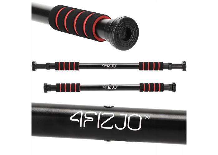 Турнік розсувний 4FIZJO Basic 61.5-100 см Black/Red (P-5905973402712)