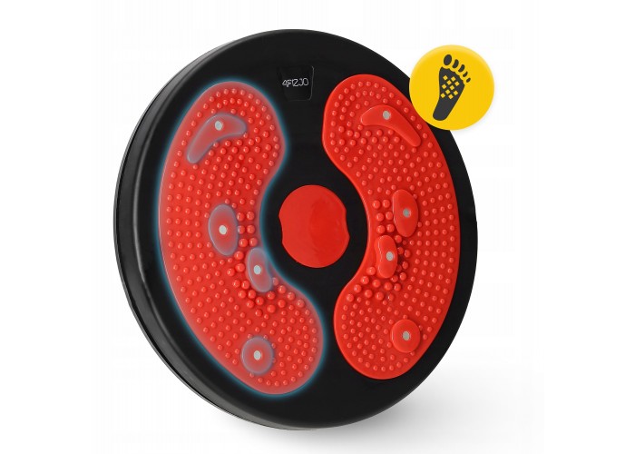 Диск здоров'я для талії 4FIZJO Mini Twister з еспандерами Black/Red (P-5905973402132)