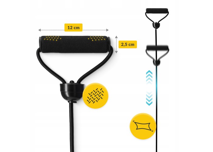 Диск здоров'я для талії 4FIZJO Mini Twister з еспандерами Black/Grey (P-5905973402149)