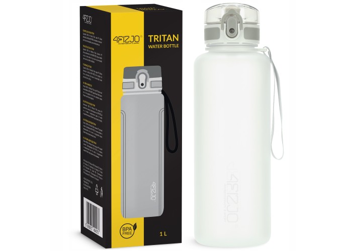 Пляшка для води спортивна 4FIZJO 1000 мл Grey (P-5905973404273)