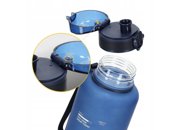 Пляшка для води спортивна 4FIZJO 1000 мл Blue (P-5905973403771)