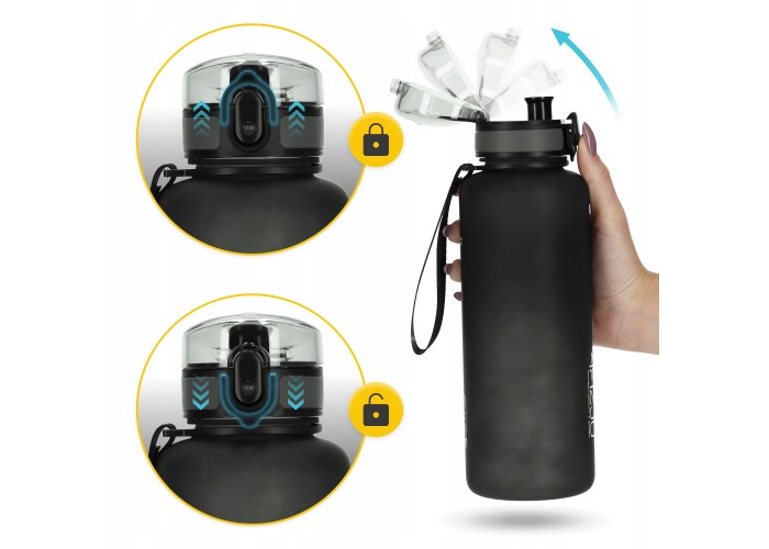 Пляшка для води спортивна 4FIZJO 1000 мл Black (P-5905973403788)