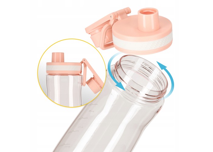 Пляшка для води спортивна 4FIZJO 850 мл Pink (P-5905973403818)