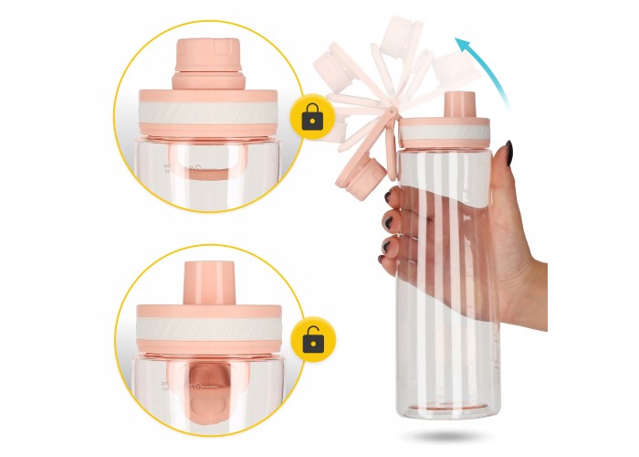 Пляшка для води спортивна 4FIZJO 850 мл Pink (P-5905973403818)