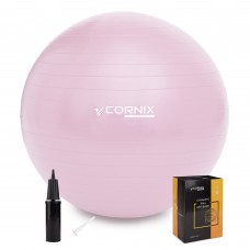 М'яч для фітнесу (фітбол) Cornix 75 см Anti-Burst XR-0367 Light Pink