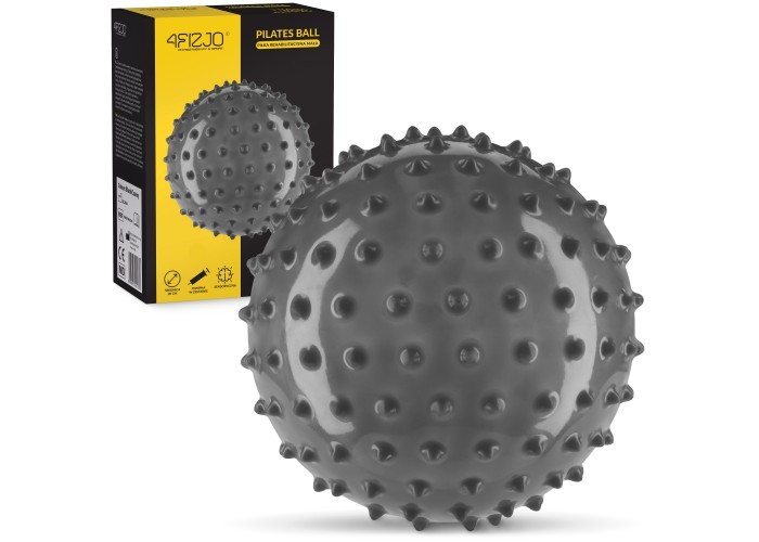 М'яч для пілатесу, йоги, реабілітації 4FIZJO 20 см (масажний) Black (P-5905973402330)