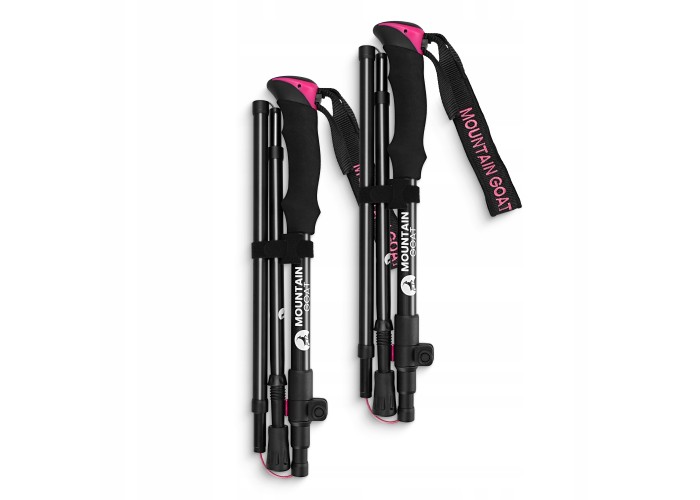 Трекінгові палиці Mountain Goat Pro+ 43-130 см Black/Pink (P-5905973404662)