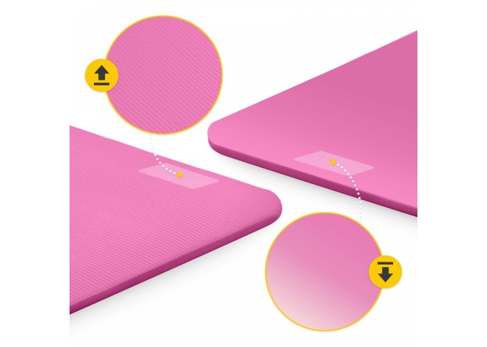 Килимок (мат) спортивний 4FIZJO NBR 180 x 60 x 1.5 см для йоги та фітнесу Pink (P-5905973405669)
