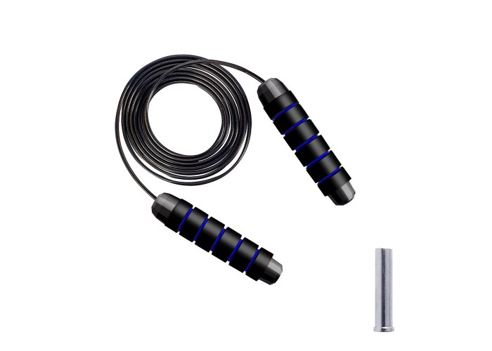 Скакалка швидкісна для кросфіту Cornix Speed Rope Classic з обтяженням XR-0351 Black/Blue