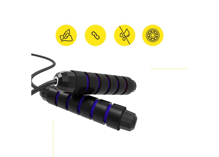 Скакалка швидкісна для кросфіту Cornix Speed Rope Classic з обтяженням XR-0351 Black/Blue