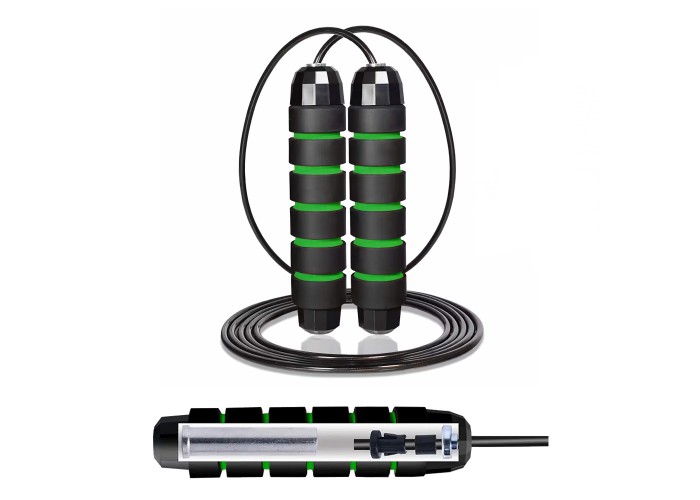 Скакалка швидкісна для кросфіту Cornix Speed Rope Classic з обтяженням XR-0352 Black/Green