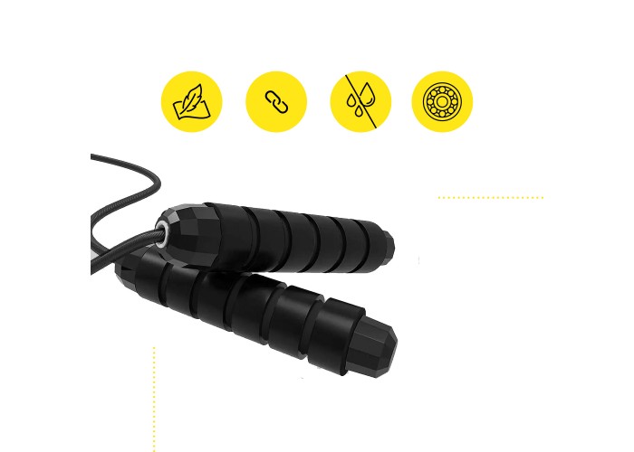Скакалка швидкісна для кросфіту Cornix Speed Rope Classic з обтяженням XR-0353 Black