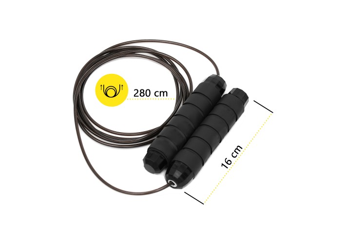 Скакалка швидкісна для кросфіту Cornix Speed Rope Classic з обтяженням XR-0353 Black