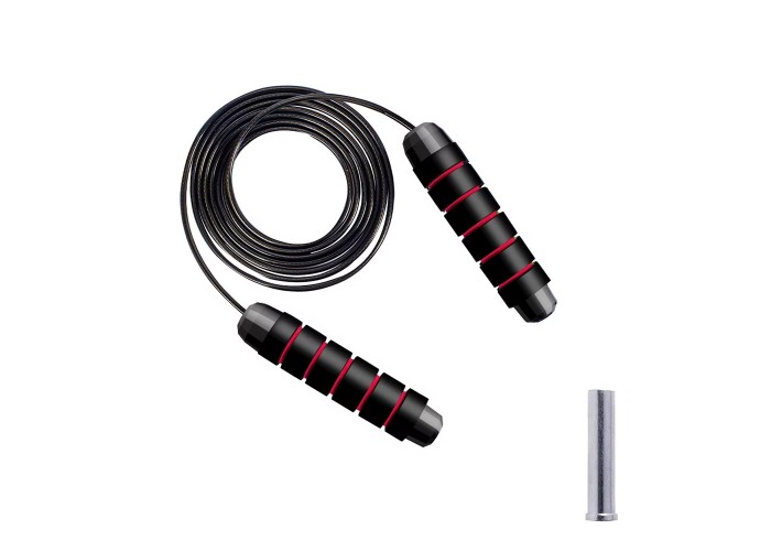 Скакалка швидкісна для кросфіту Cornix Speed Rope Classic з обтяженням XR-0354 Black/Red