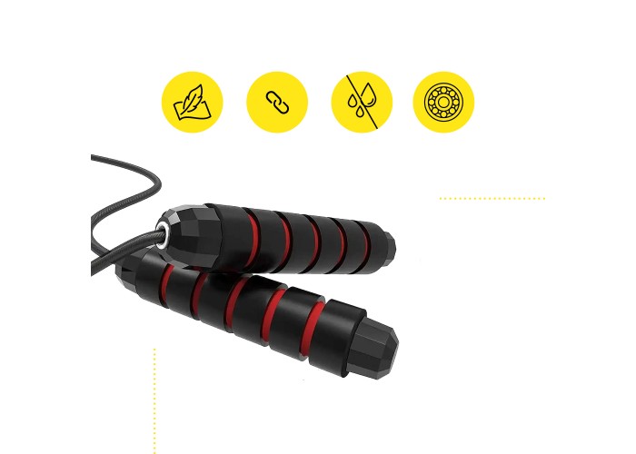 Скакалка швидкісна для кросфіту Cornix Speed Rope Classic з обтяженням XR-0354 Black/Red