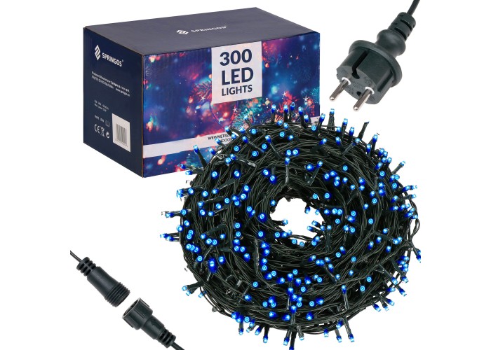 Гірлянда вулична (зовнішня) Springos 18 м 300 LED CL0327 Blue