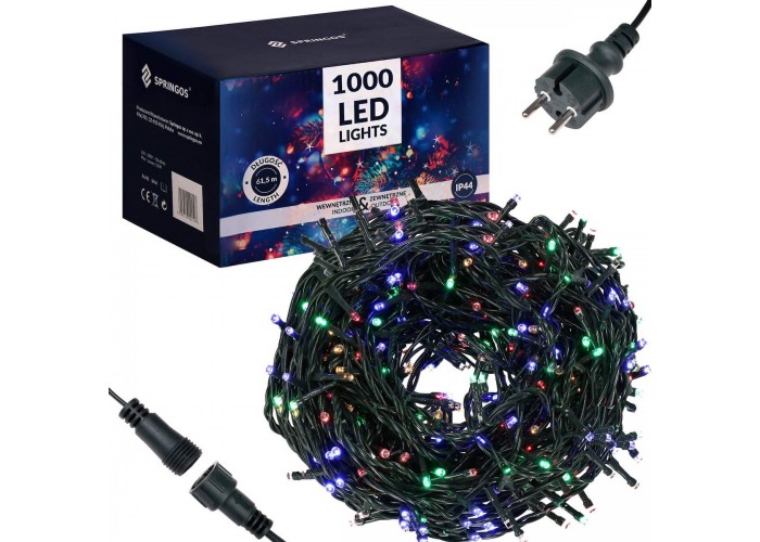 Гірлянда вулична (зовнішня) Springos 60 м 1000 LED CL1005 Mix