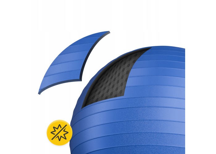 М'яч для фітнесу (фітбол) 4FIZJO 55 см Anti-Burst Blue (P-5905973404723)