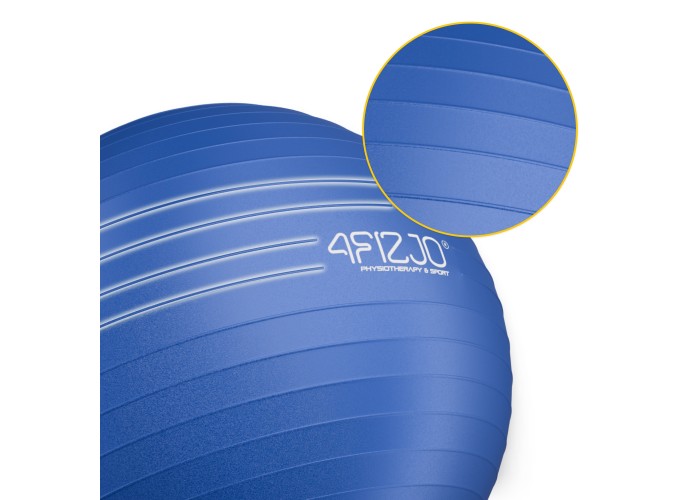 М'яч для фітнесу (фітбол) 4FIZJO 55 см Anti-Burst Blue (P-5905973404723)