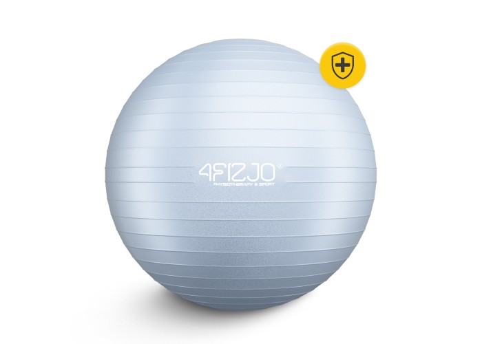 М'яч для фітнесу (фітбол) 4FIZJO 55 см Anti-Burst Grey (P-5905973404747)