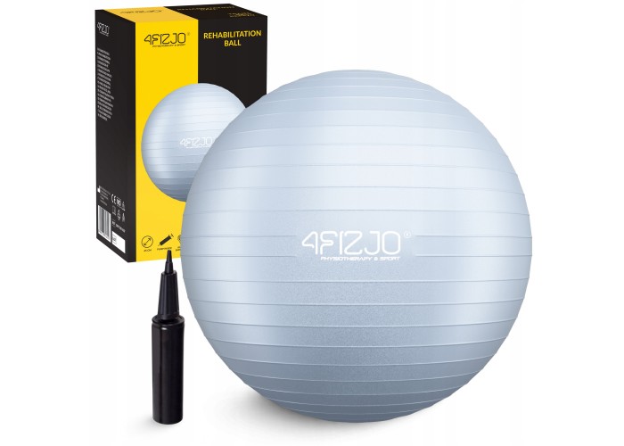 М'яч для фітнесу (фітбол) 4FIZJO 65 см Anti-Burst Grey (P-5905973404785)