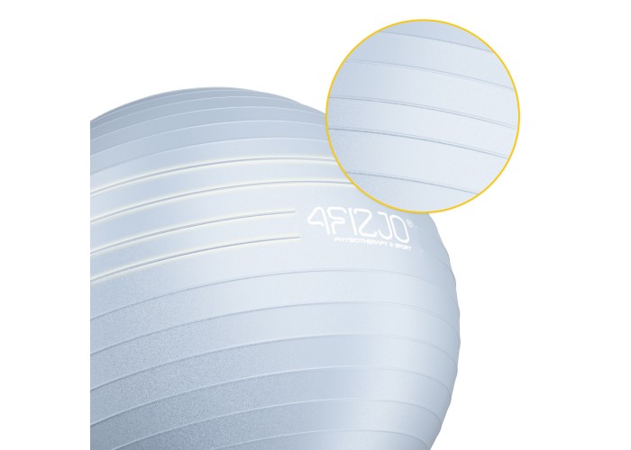 М'яч для фітнесу (фітбол) 4FIZJO 65 см Anti-Burst Grey (P-5905973404785)