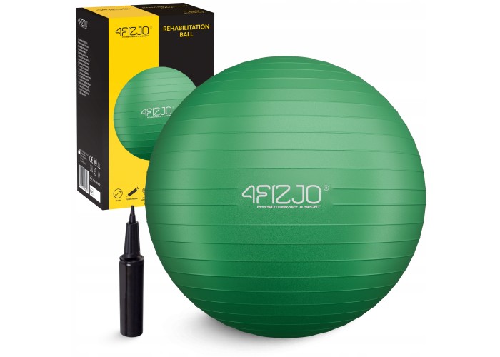 М'яч для фітнесу (фітбол) 4FIZJO 65 см Anti-Burst Green (P-5907739316332)