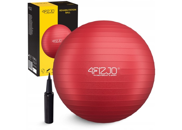 М'яч для фітнесу (фітбол) 4FIZJO 75 см Anti-Burst Red (P-5907739316356)