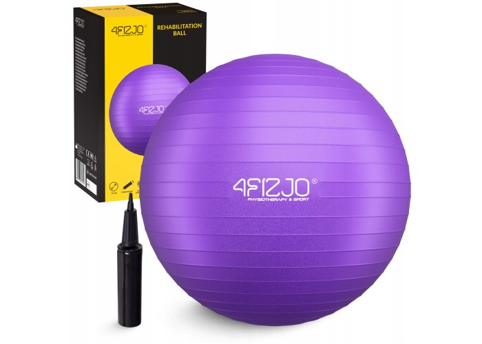 М'яч для фітнесу (фітбол) 4FIZJO 75 см Anti-Burst Violet (P-5905973404815)