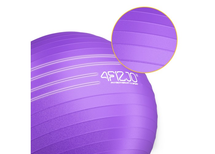 М'яч для фітнесу (фітбол) 4FIZJO 75 см Anti-Burst Violet (P-5905973404815)