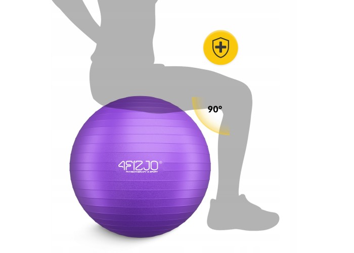 М'яч для фітнесу (фітбол) 4FIZJO 75 см Anti-Burst Violet (P-5905973404815)