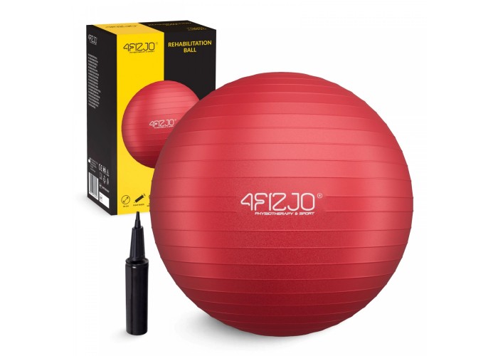 М'яч для фітнесу (фітбол) 4FIZJO 85 см Anti-Burst Red (P-5907739316387)