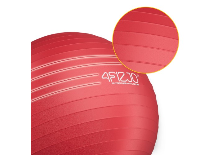 М'яч для фітнесу (фітбол) 4FIZJO 85 см Anti-Burst Red (P-5907739316387)