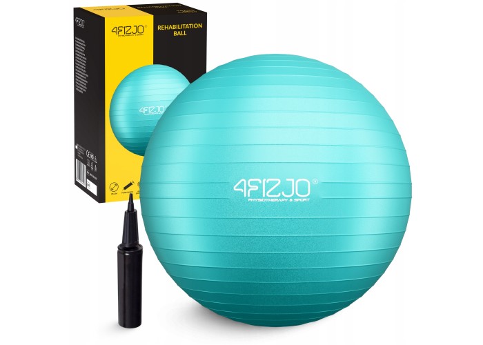 М'яч для фітнесу (фітбол) 4FIZJO 85 см Anti-Burst Mint (P-5905973404839)