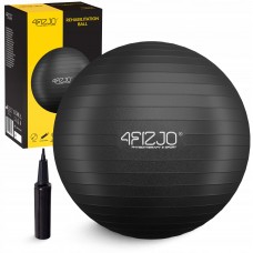 М'яч для фітнесу (фітбол) 4FIZJO 75 см Anti-Burst Black (P-5907739316370)