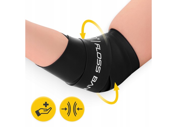 Стрічка компресійна для флосингу 4FIZJO Floss Band 207 x 5 x 0.1 см Black (P-5905973405256)