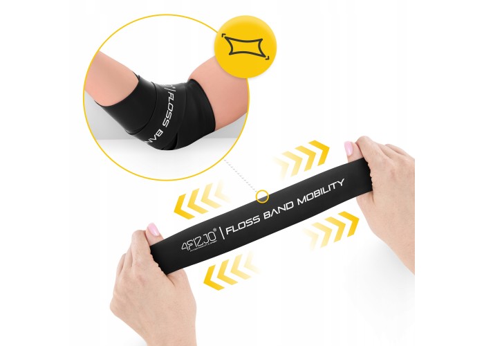 Стрічка компресійна для флосингу 4FIZJO Floss Band 207 x 5 x 0.1 см Black (P-5905973405256)