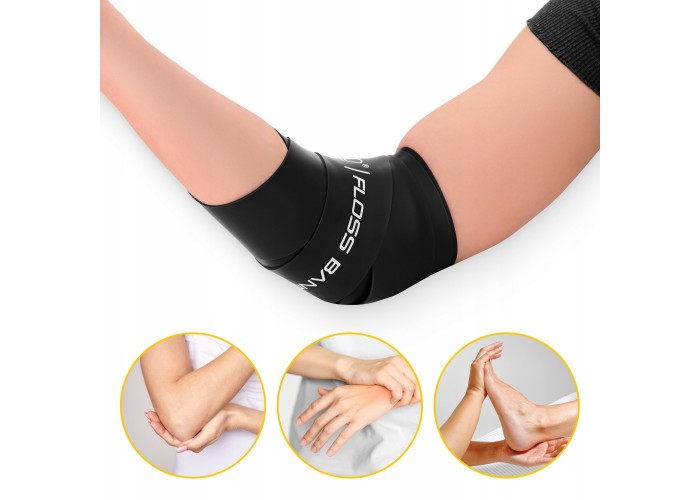 Стрічка компресійна для флосингу 4FIZJO Floss Band 207 x 5 x 0.1 см Black (P-5905973405256)