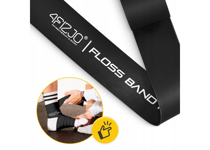 Стрічка компресійна для флосингу 4FIZJO Floss Band 207 x 5 x 0.1 см Black (P-5905973405256)