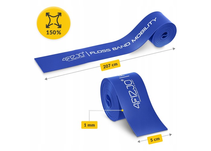 Стрічка компресійна для флосингу 4FIZJO Floss Band 207 x 5 x 0.1 см Blue (P-5905973405218)