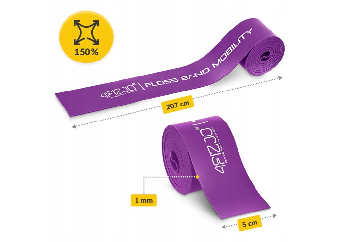 Стрічка компресійна для флосингу 4FIZJO Floss Band 207 x 5 x 0.1 см Violet (P-5905973405201)