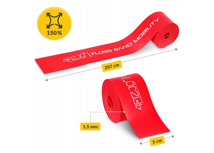 Стрічка компресійна для флосингу 4FIZJO Floss Band 207 x 5 x 0.15 см Red (P-5905973405249)