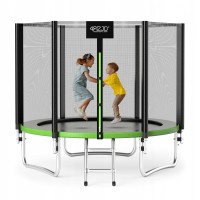 Батут із зовнішньою сіткою 4FIZJO Classic 8FT 252 см Black/Green (P-5907739314123)