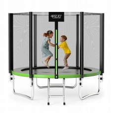 Батут із зовнішньою сіткою 4FIZJO Classic 8FT 252 см Black/Green (P-5907739314123)