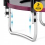 Батут із зовнішньою сіткою 4FIZJO Classic 8FT 252 см Black/Pink (P-5907739314536)