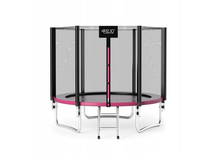 Батут із зовнішньою сіткою 4FIZJO Classic 8FT 252 см Black/Pink (P-5907739314536)